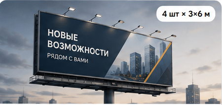 Баннер на городском щите 3×6
