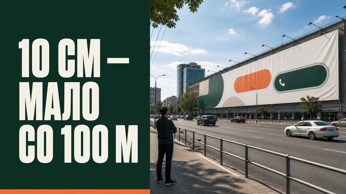 Проверка читаемости номера на баннере со 100 метров