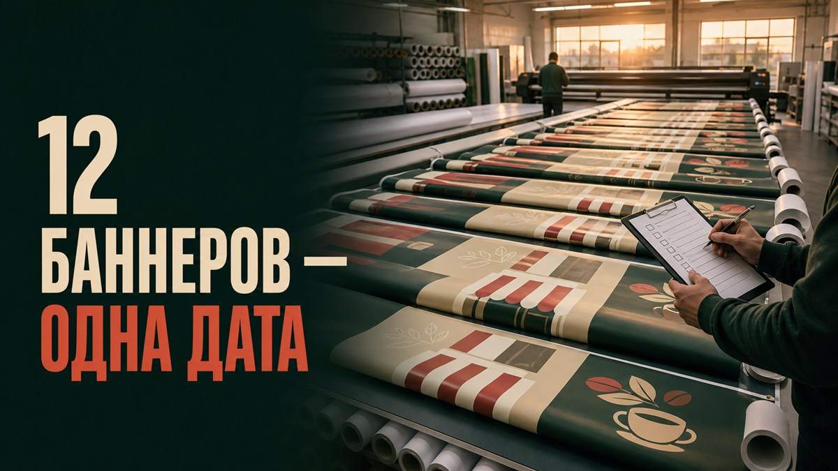 12 фасадных баннеров готовят к одной дате открытия