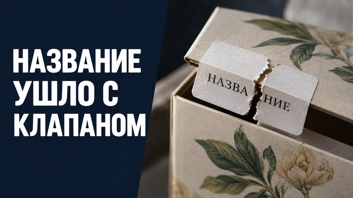Разорванная наклейка с названием на клапане открытой картонной коробки